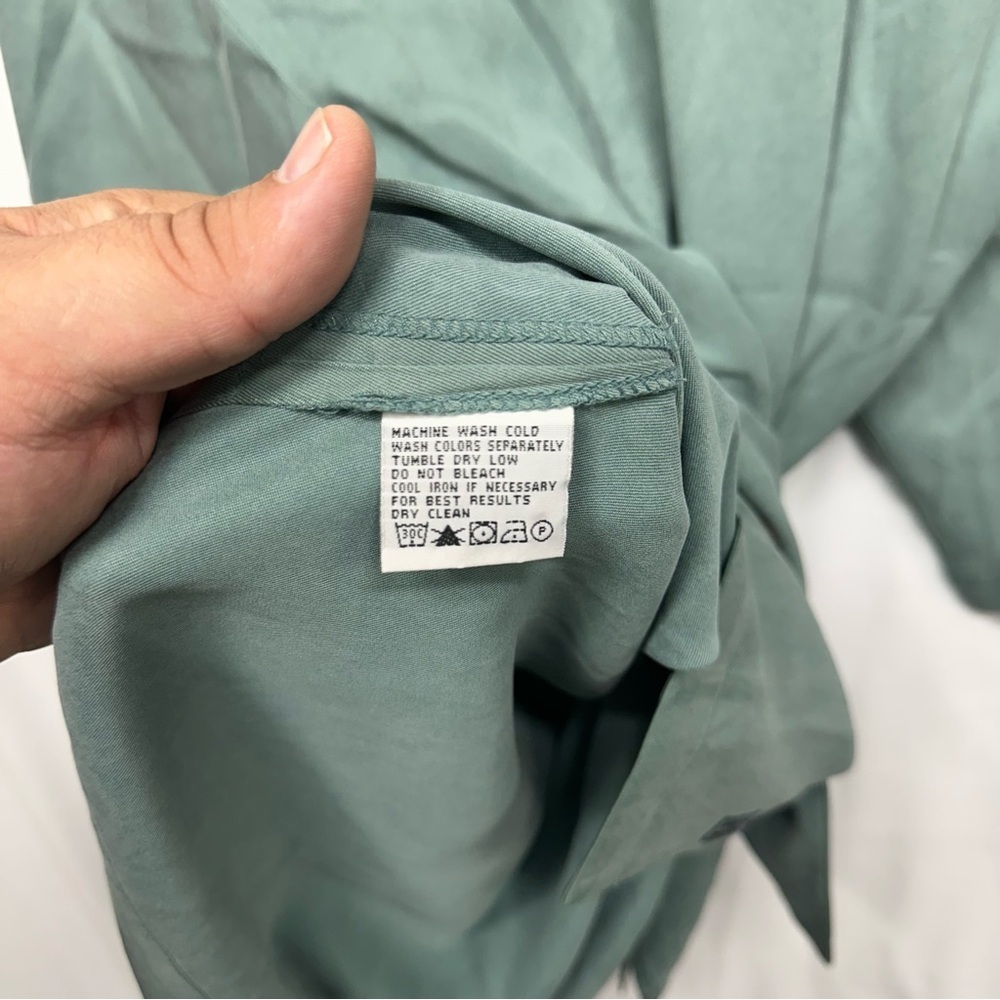Tommy Bahama Men’s 100% Silk Camp Shirt Green XL - Picture 7 of 9